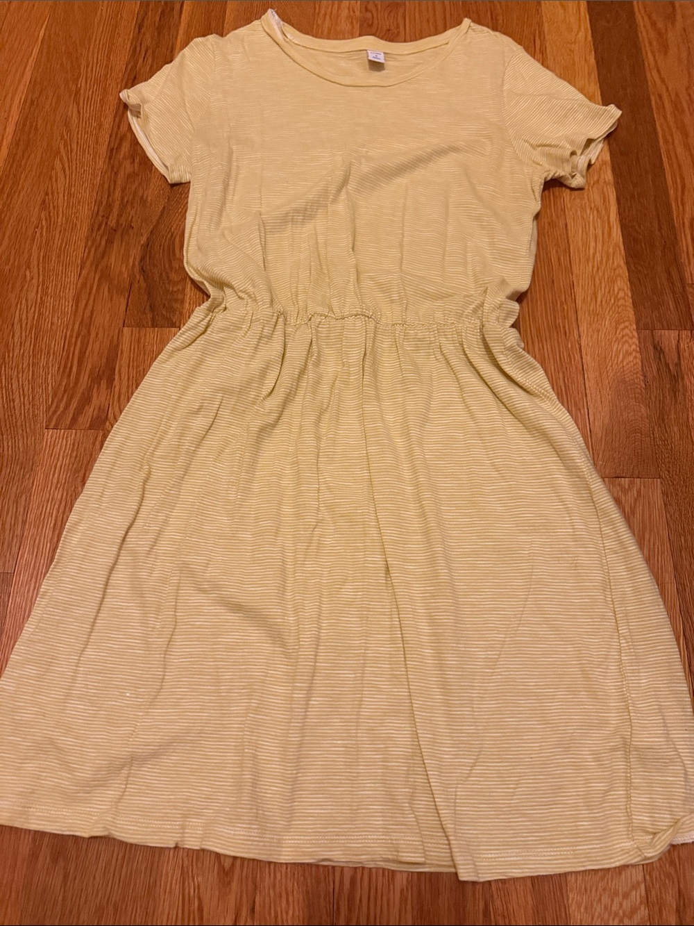 Old Navy Pull on dress yellow stripe
